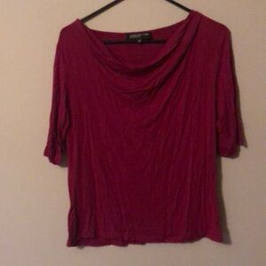 Cowl neck three quarter sleeve